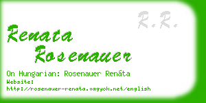 renata rosenauer business card